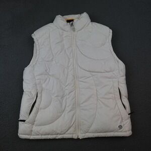 Mountain Hardwear Vest Womens XL White Down Puffer Fleece Lined Quilted OL3140